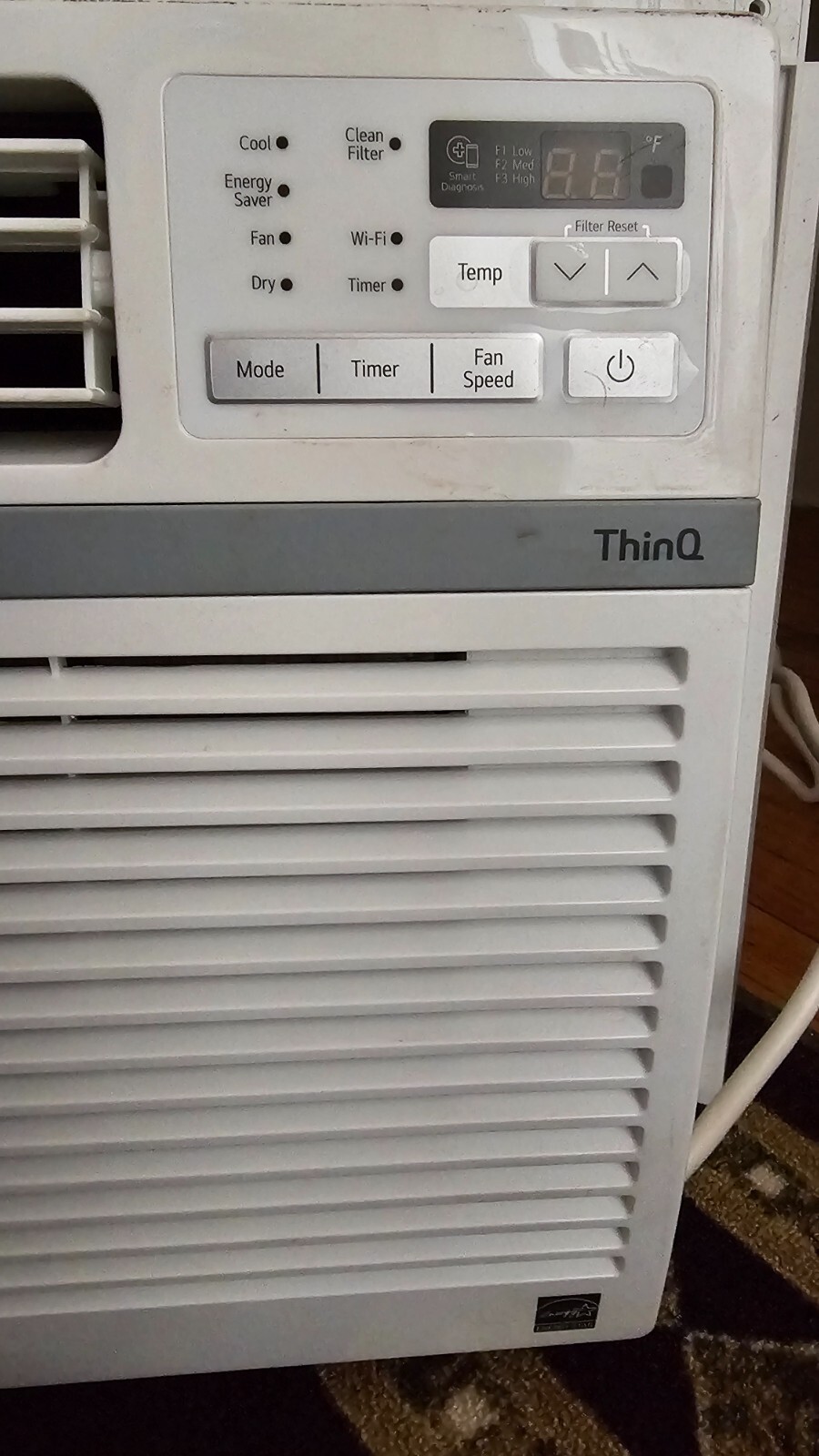 LG 12,000 btu, white, window AC unit