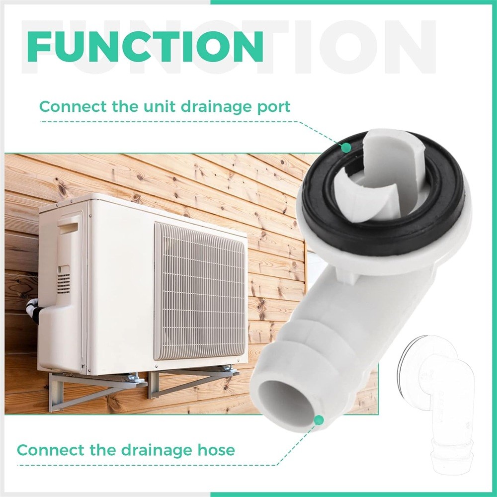 4Pcs 0.6 Inch 15mm Air Conditioner Drain Hose Connector Elbow For Windows