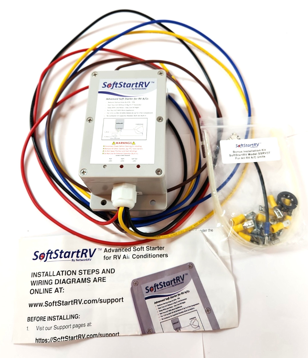 SoftStartRV Air Conditioning Soft Start Kit 100% Waterproof Trailer Camper RV