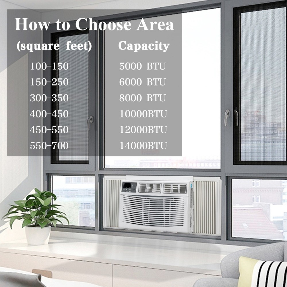 ZOKOP 10000 BTU 115V Window Air Conditioner with Wi-Fi & Remote Control, White