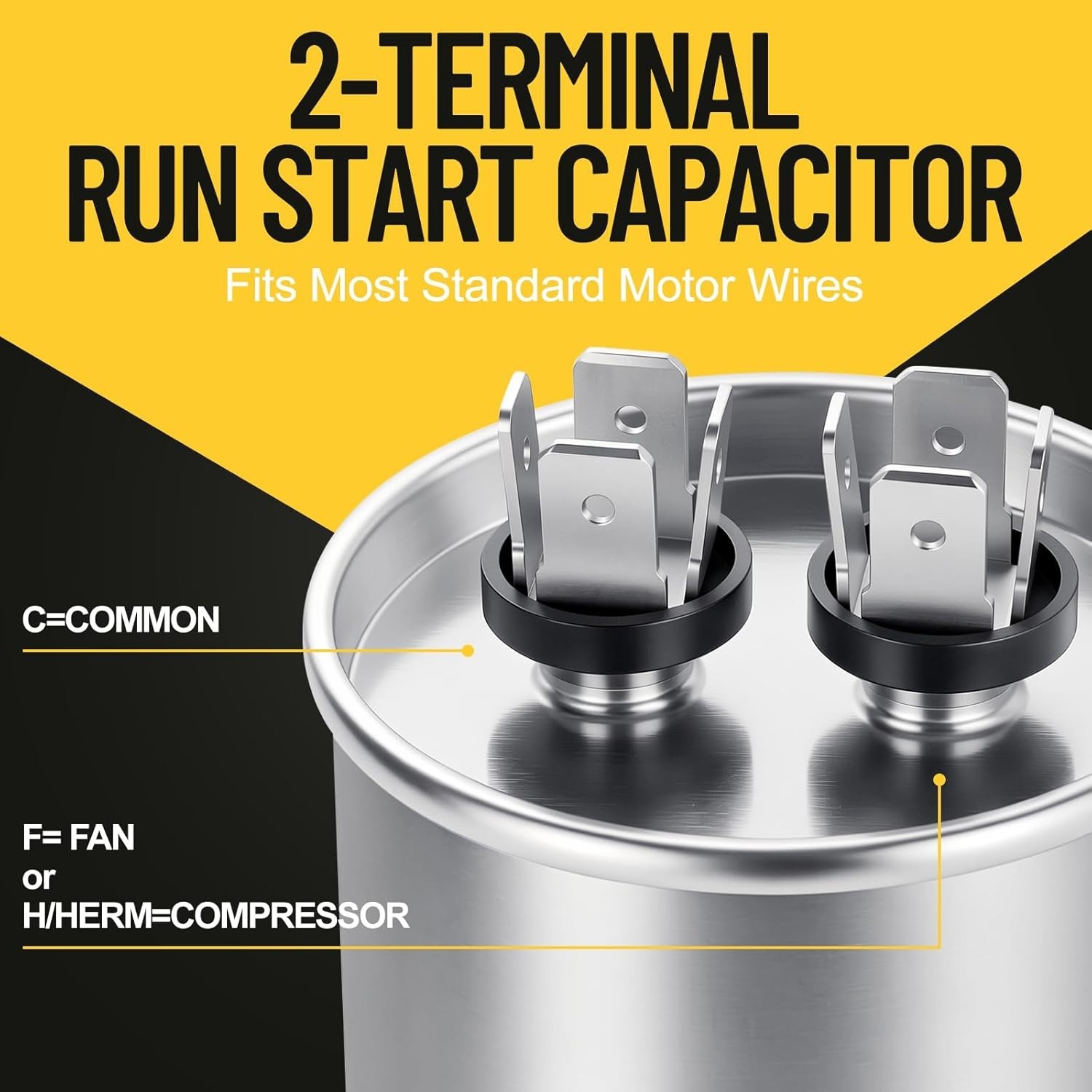 Durable 5uF Round Capacitor 370/440V for AC Motors and Fan Start Applications