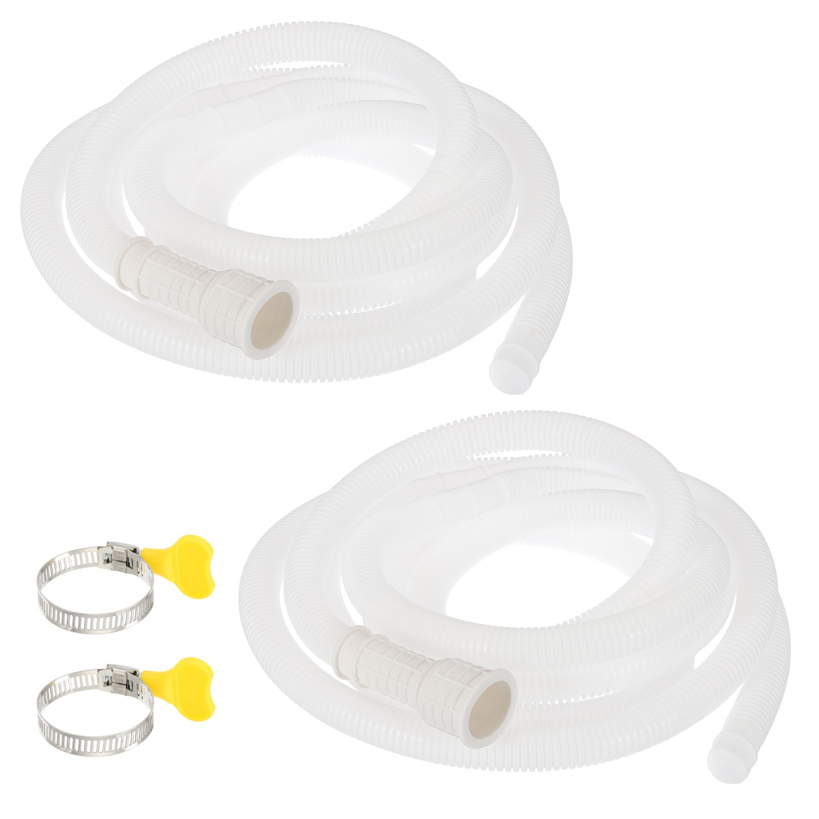 2 Set 9.84ft Air Conditioner Drain Universal AC Drain Connector Hose with Clamp