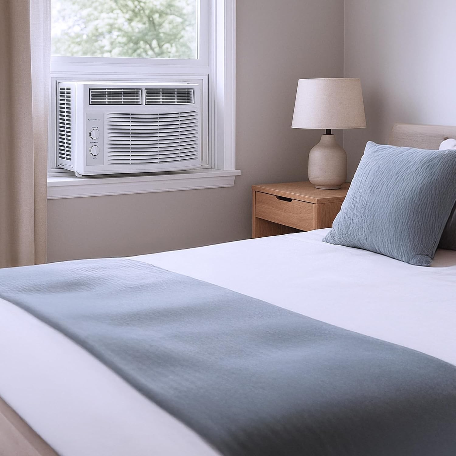 Cool Living 5 000 BTU 9.7 EER 115V Window Mount Room Air Conditioner AC Unit