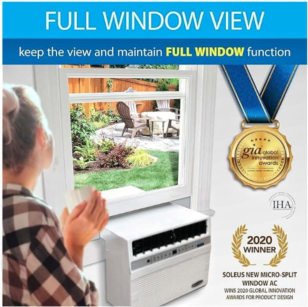 12,000 BTU AC & 10,000 BTU Heater, Wi-Fi, Quiet, Thick Wall Compatible