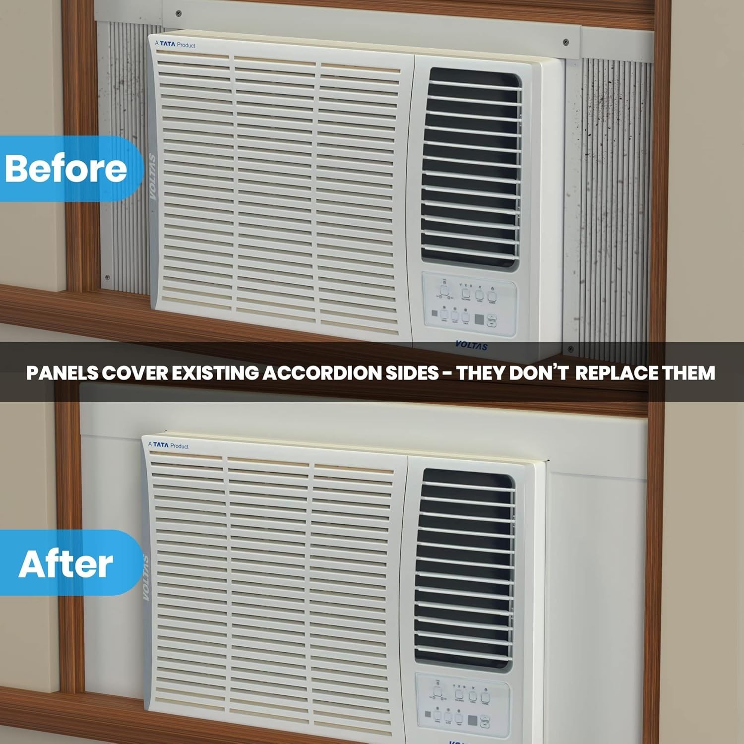 Surround Insulation Side Panels White for Window AC Unit Indoor Air Conditioner