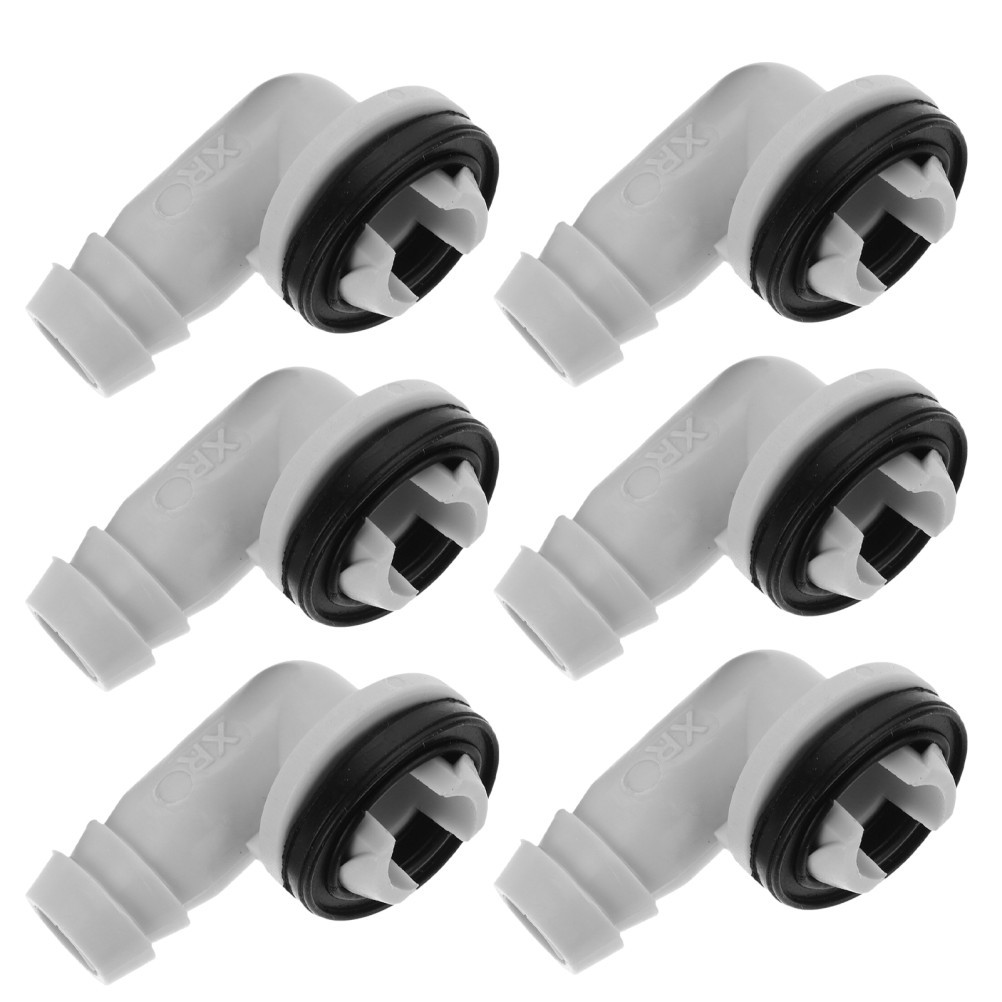 6 PCS Ac Drain Hose Connector Elbow Fitting Air Conditioning Pipe Adapter