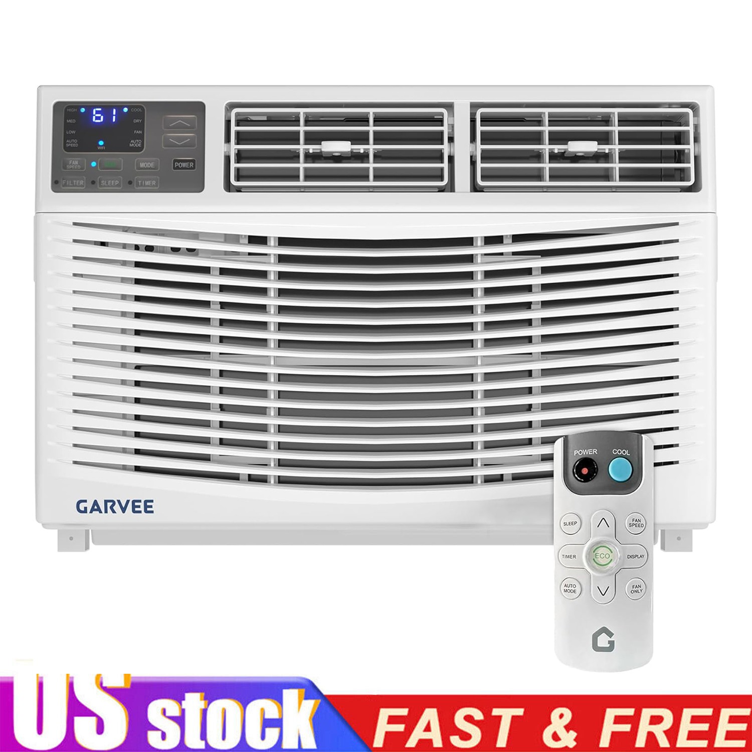10000BTU Window Air Conditioner with Remote Control Fast Cooling for 450 Sq.Ft