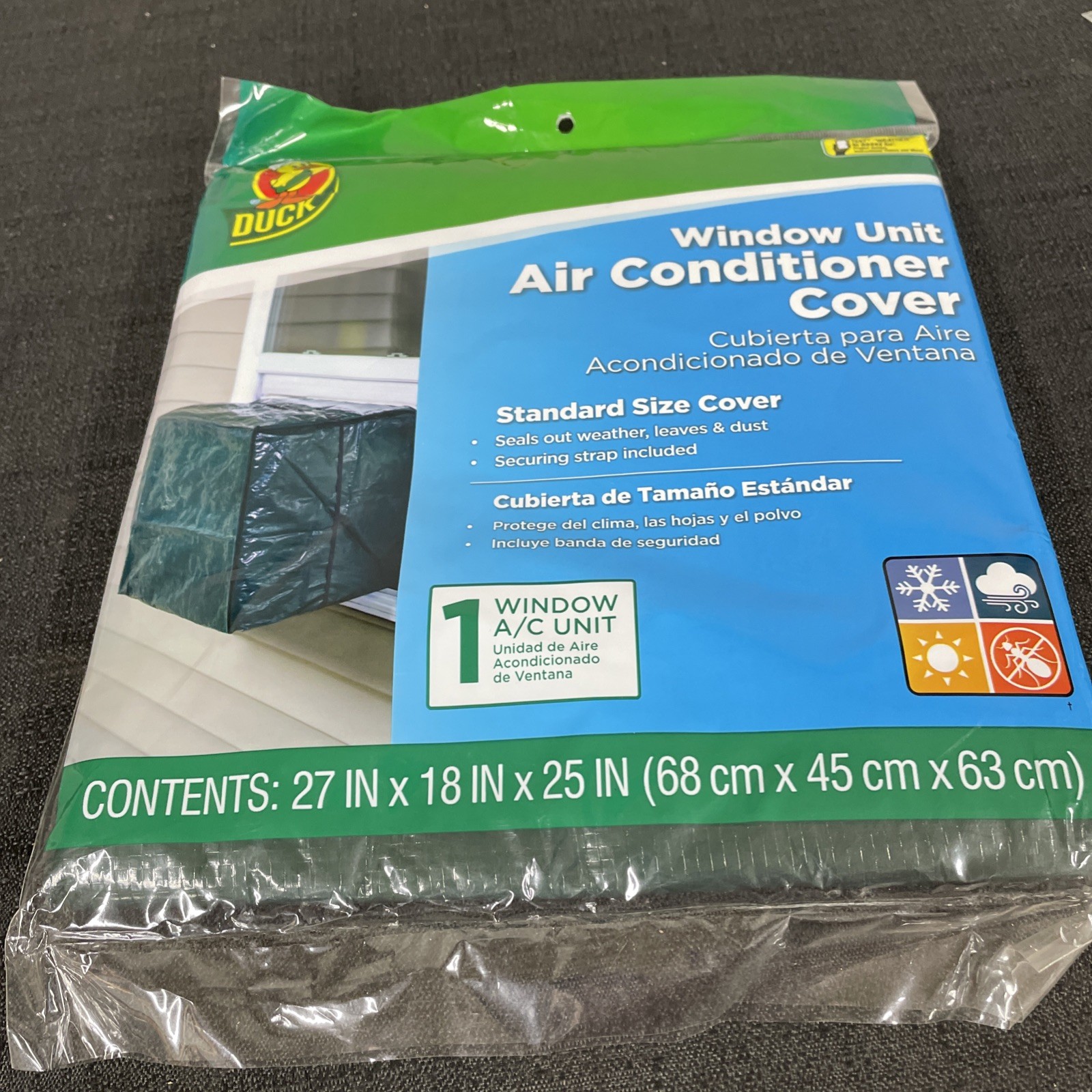 Duck Brand Window Unit Air Conditioner Cover – Size 27&Prime;X18&Prime;X25&Prime;
