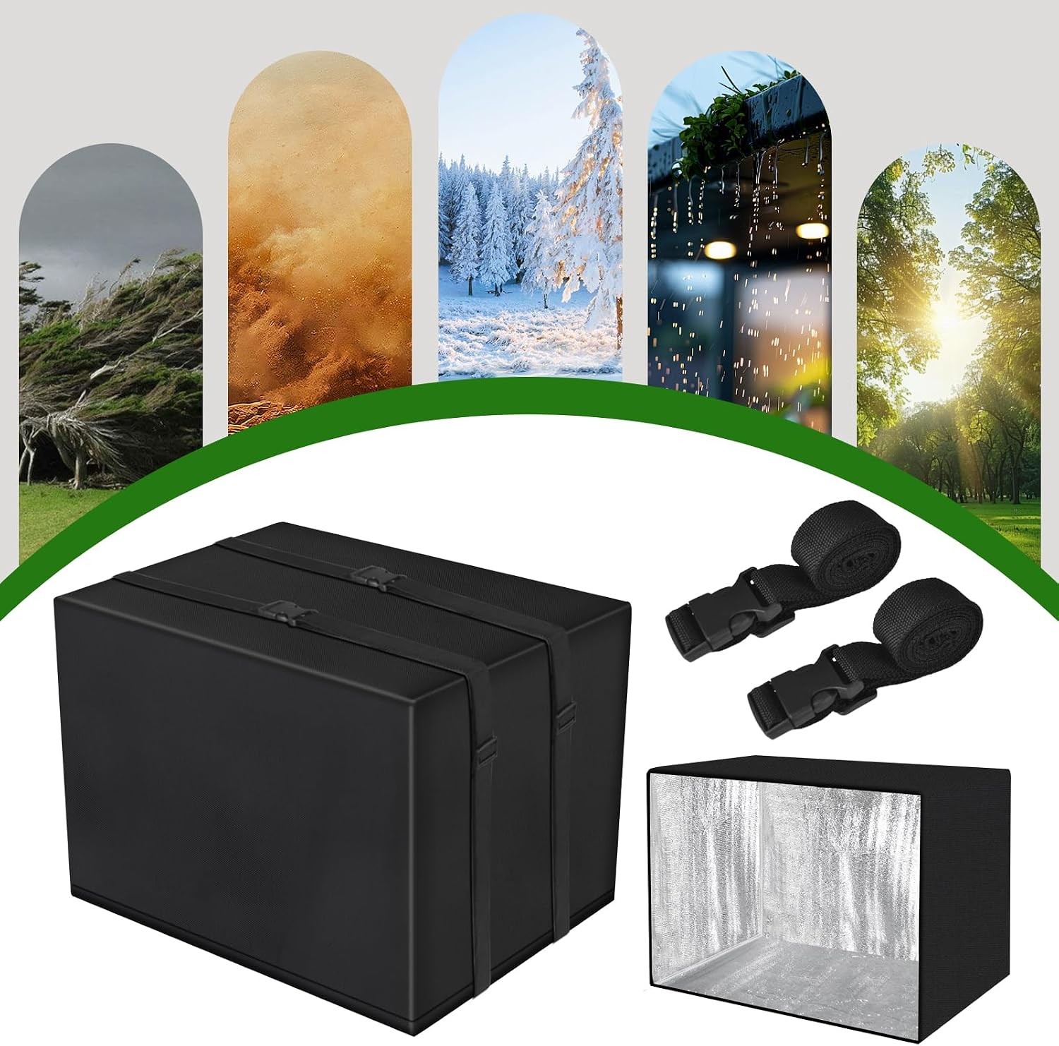 Insulated Air Conditioner Cover for Window Units, 21&Prime;L×15&Prime;H ×16&Prime;D 3 Layers Insul