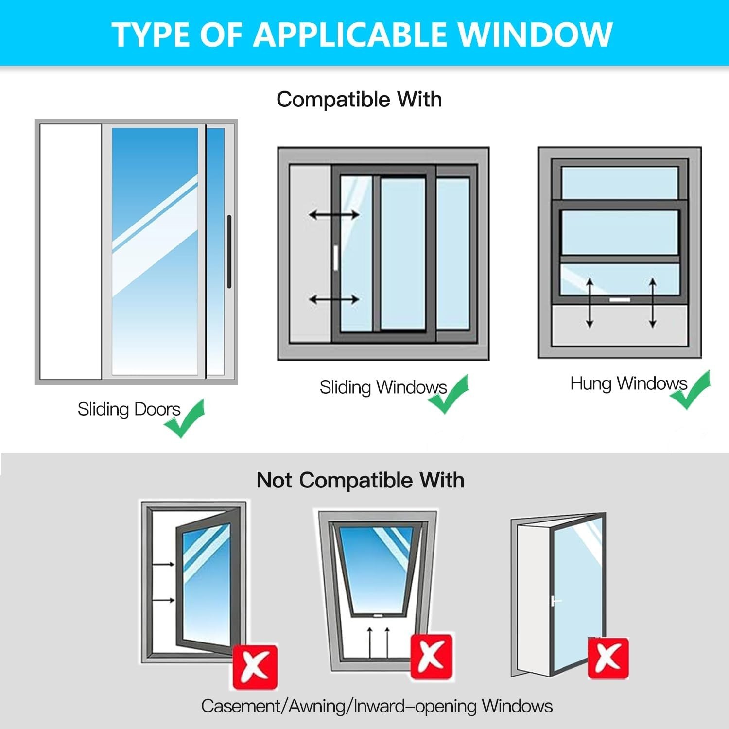 10&Prime;x98&Prime;Portable Air Conditioner Silding Door Vent Kit 420D High Density Porta…