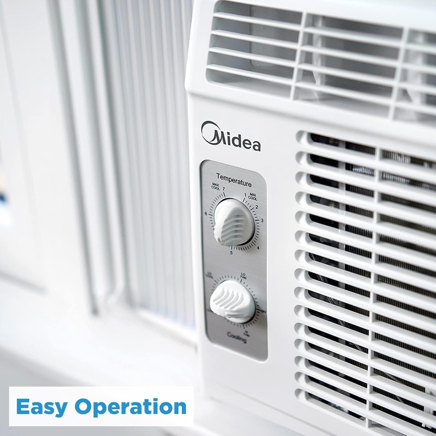 Window Air Conditioner 5,000 BTU Small Room Cooling Up To 150 Sq Ft White