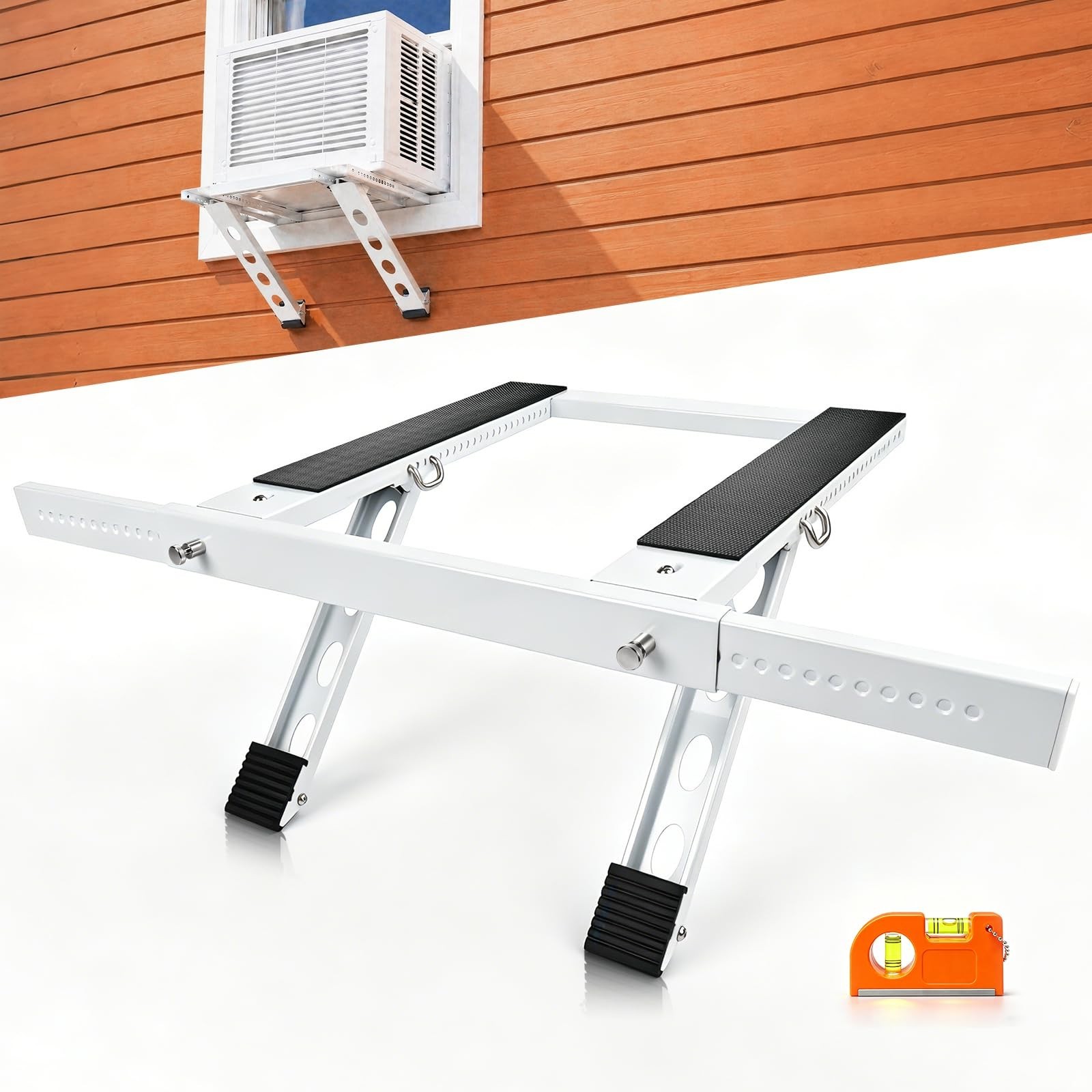 Adjustable No-Drill Window AC Bracket 23&Prime;-39&Prime; – Heavy Duty 220lbs Support, Easy