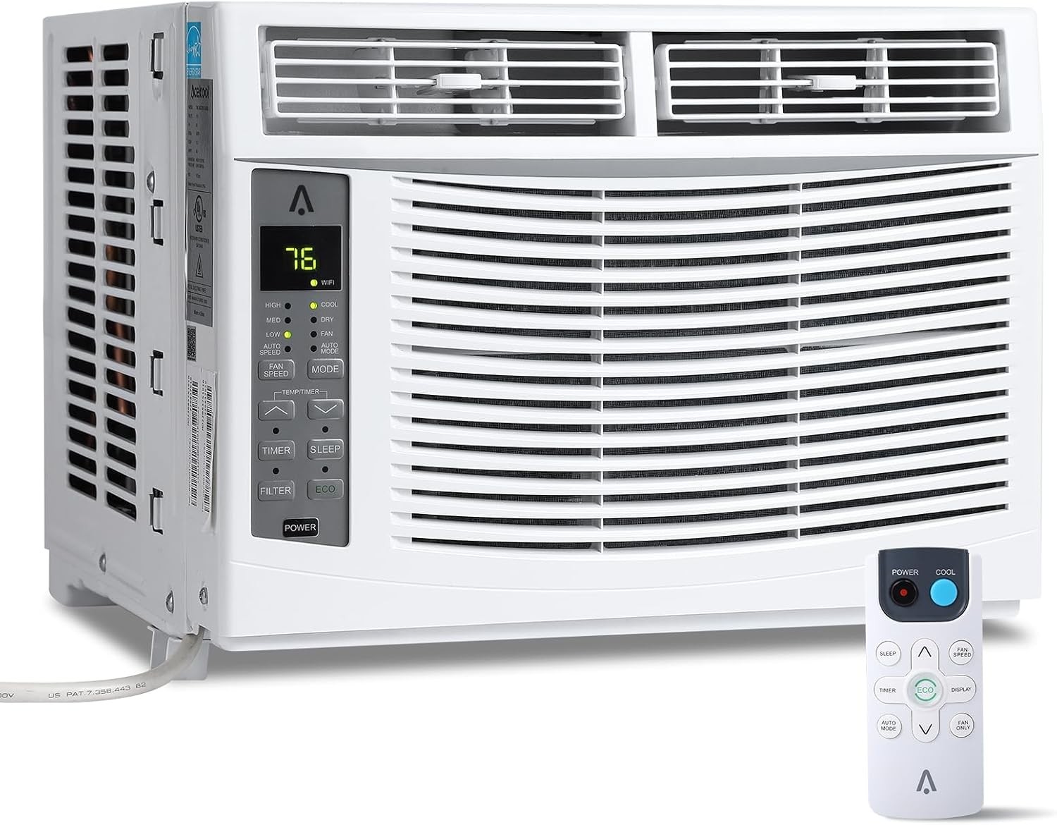 6000-12000 BTU Window Air Conditioner AC Unit w/without WiFi App Remote Control