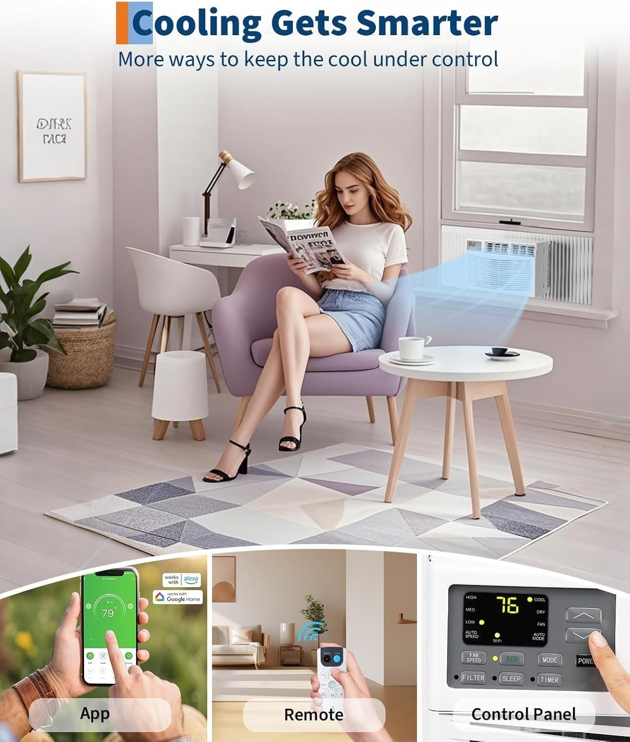 10,000 BTU 115V Window AC: Cools 450 Sq. Ft, Ideal for Bedrooms/Living Rooms