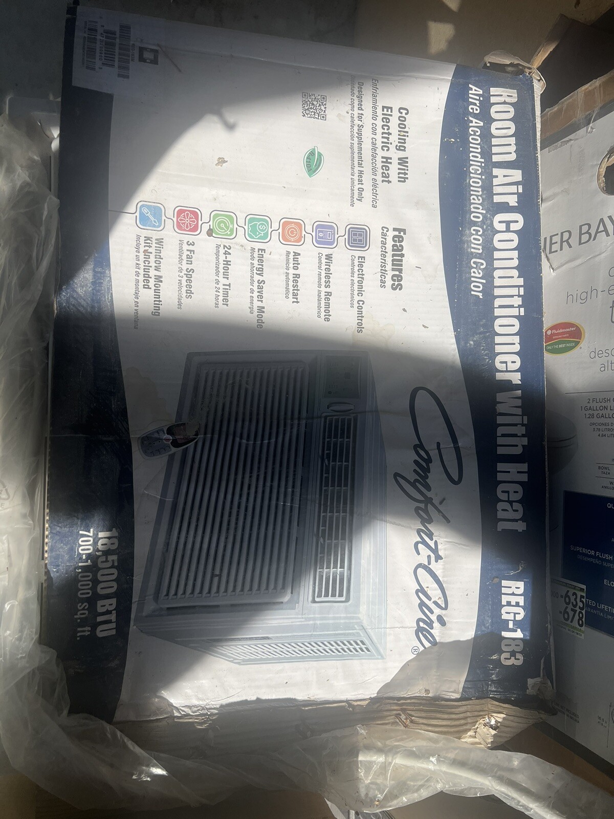 Brand New COMFORT-AIRE Air Conditioner/Heater 230 V, 60 Hz, , 18,500 BTU