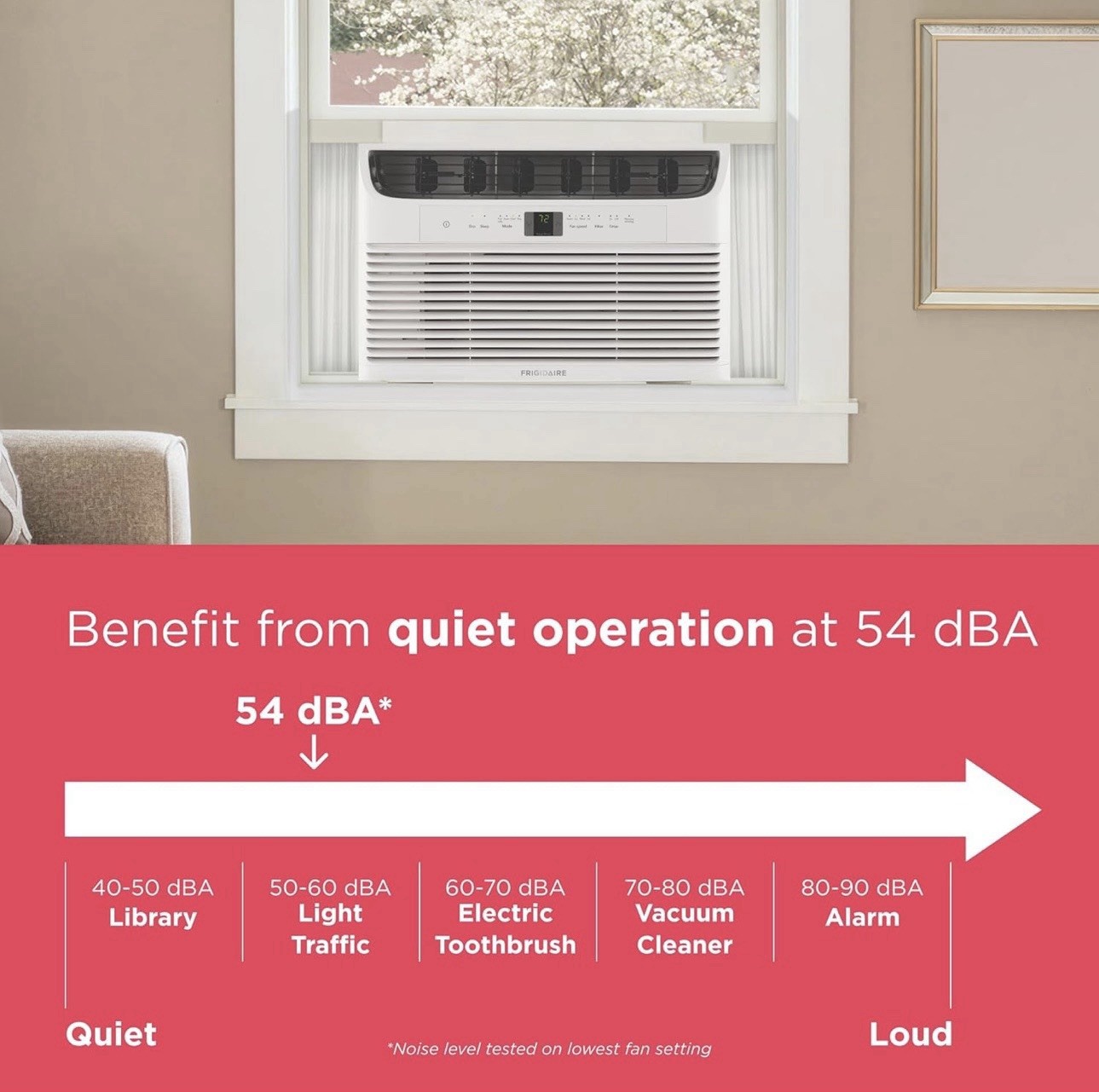 Frigidaire Window Air Conditioner 8000-8999 BTU 350 sq ft 54 dBA Auto Restart