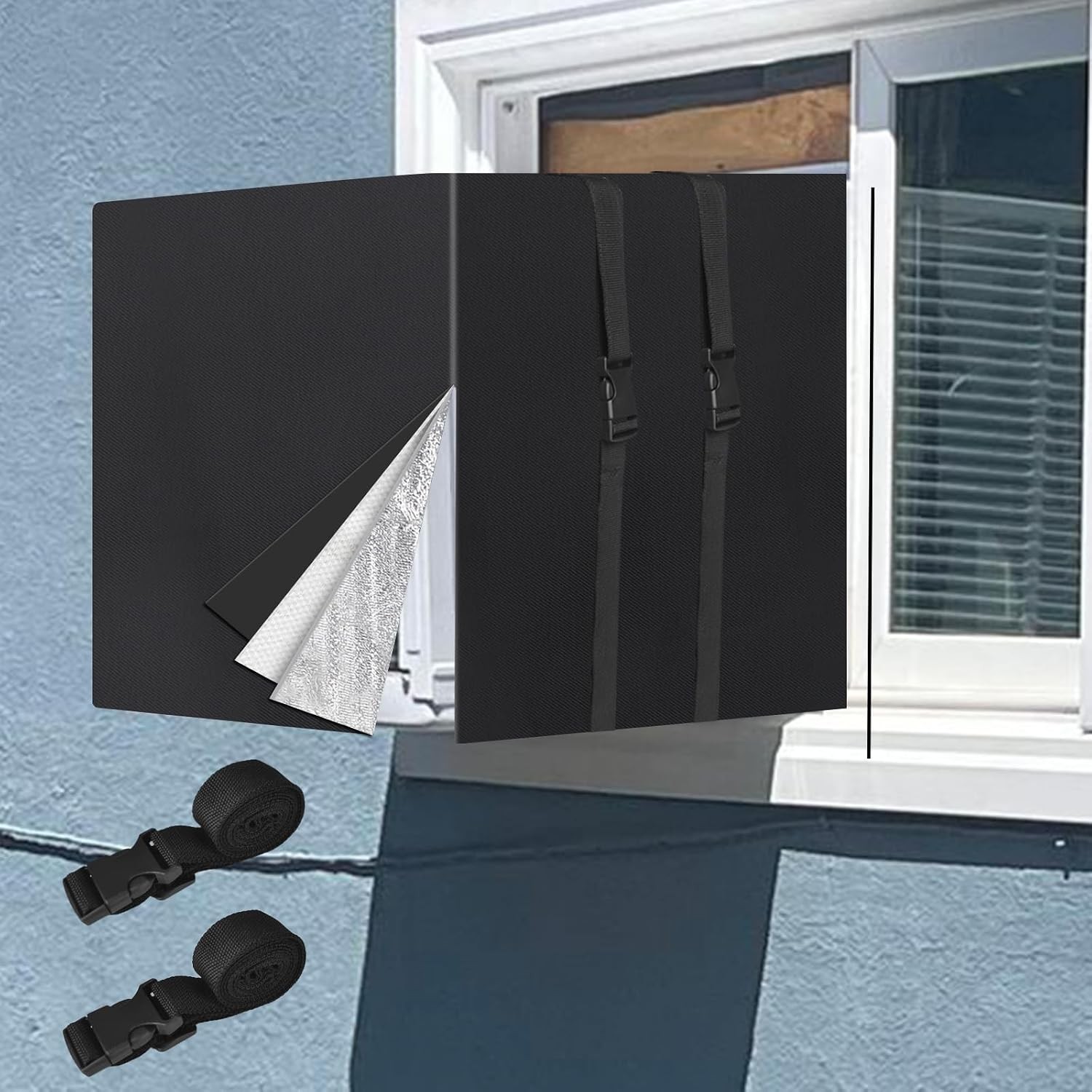 Insulated Air Conditioner Cover for Window Units, 21&Prime;L×15&Prime;H ×16&Prime;D 3 Layers Insul