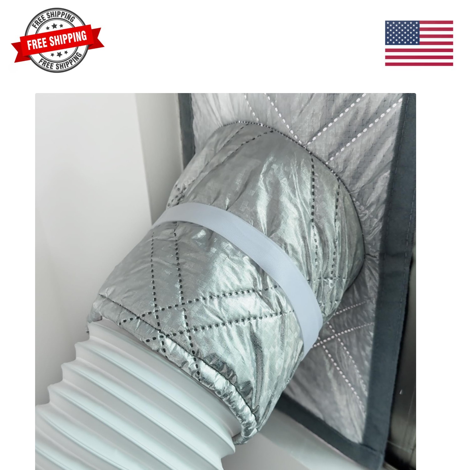 40&Prime; Heavy Duty Portable Air Conditioner Window Kit Reflective Aluminum Foil T…