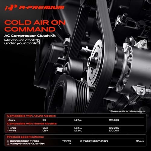 Air Conditioner AC Compressor Clutch Kit Compatible with Honda CR-V CRV 2012