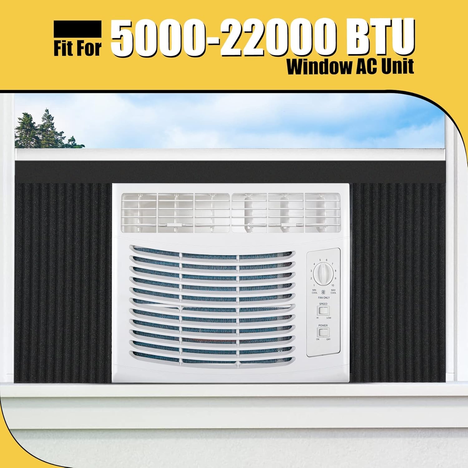 Window Air Conditioner Foam Insulated Panels 17&Prime; H x 9&Prime; W x 7 8&Prime; T Window AC