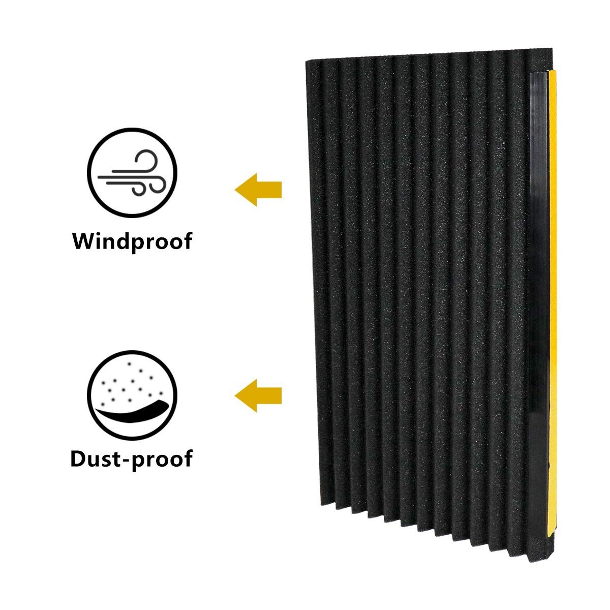 Foam Insulation Panels for Window AC Units, 2 Pack, Black, 17&Prime;x9&Prime;x7/8&Prime; – Energy