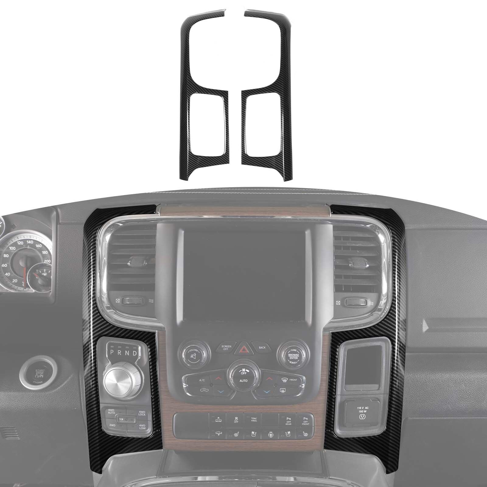 RT-TCZ for RAM Center Console Dashboard Air AC Vents Trim Cover Carbon Fiber …
