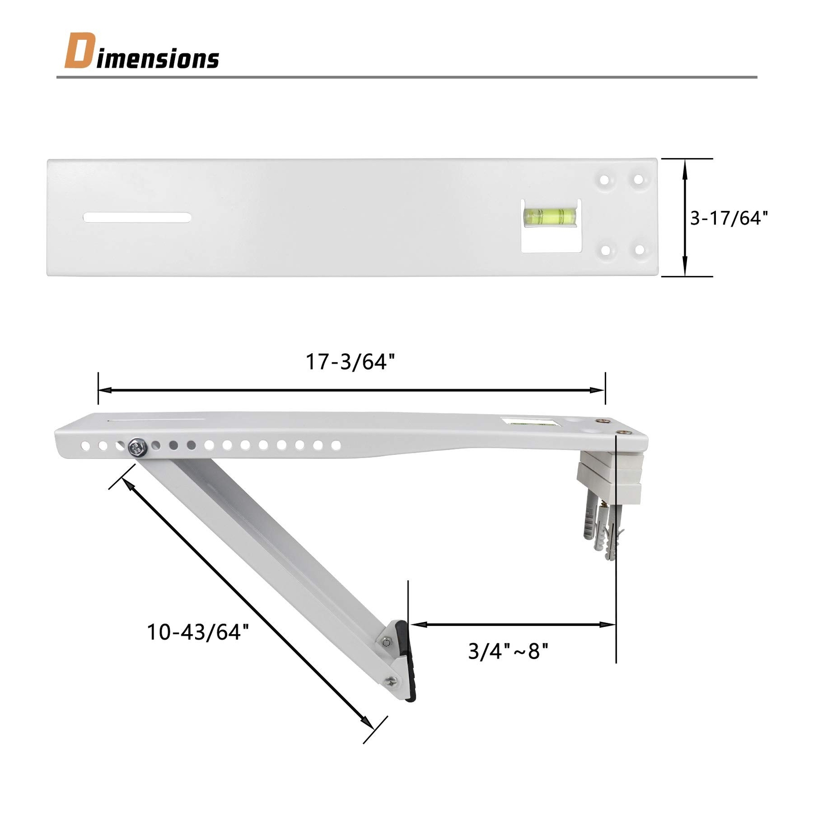 LBG Products AC Window Air Conditioner Bracket Heavy Duty Support Up to 165 l…