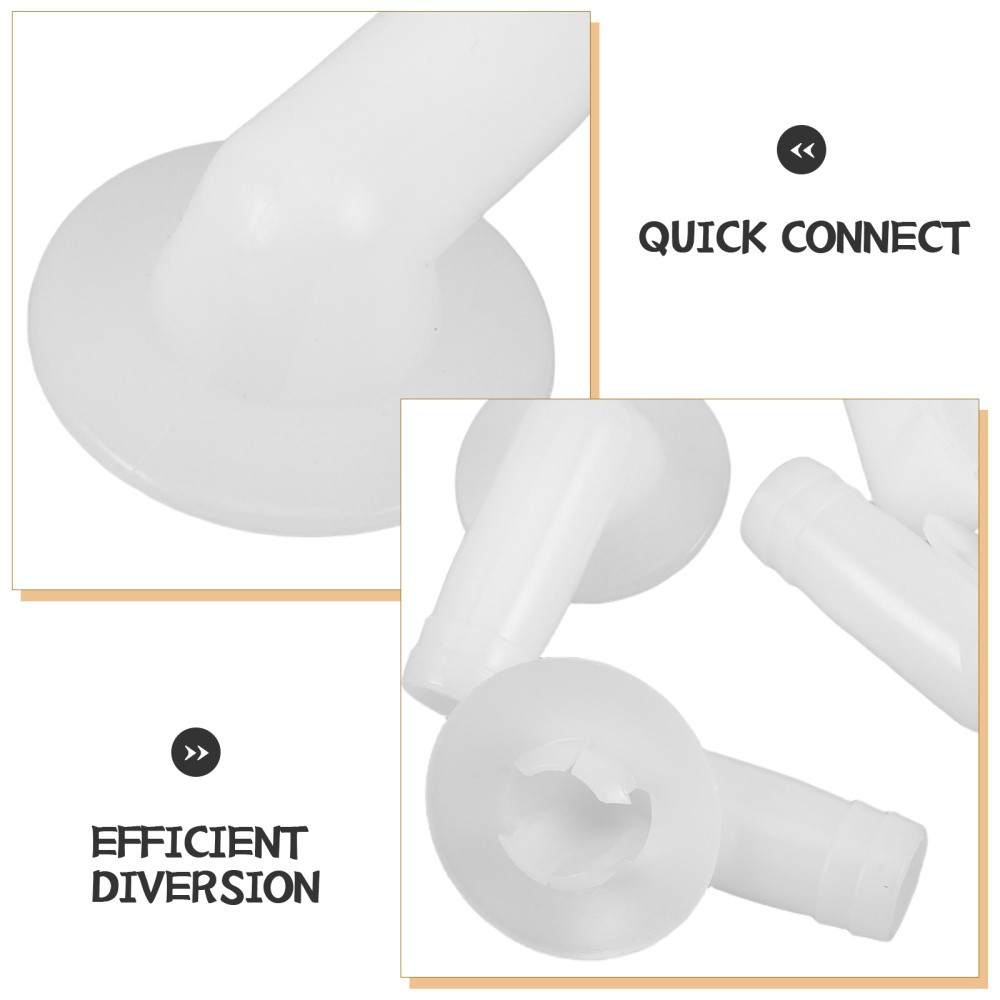 6Pcs Reusable Plastic Ac Elbow Drain Fittings with Ring Seal Adapter