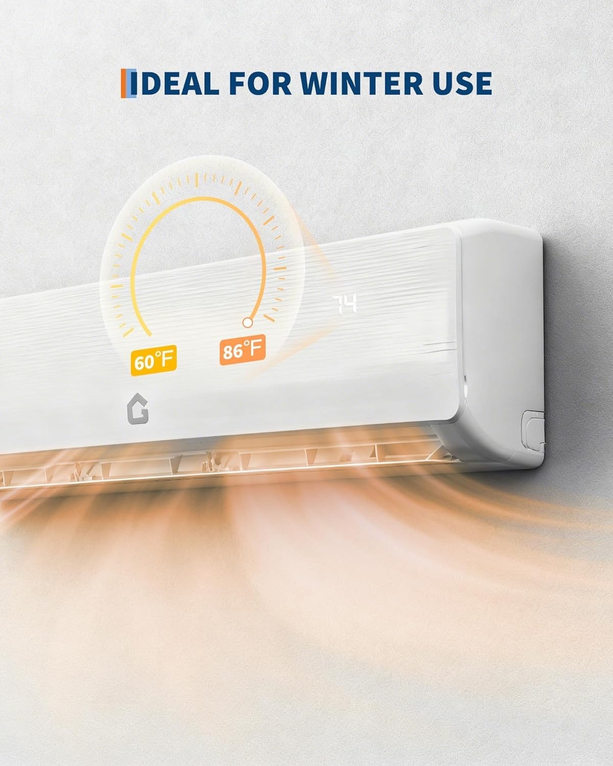 18000 BTU Ductless Mini Split Air Conditioner and Heat Pump 19 SEER2 230V