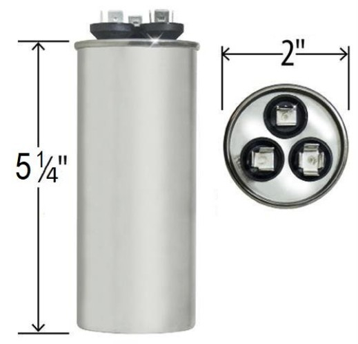 40/5 MFD 440V ROUND CAPACITOR Dual Run HVAC Air Conditioner Compressor Fan