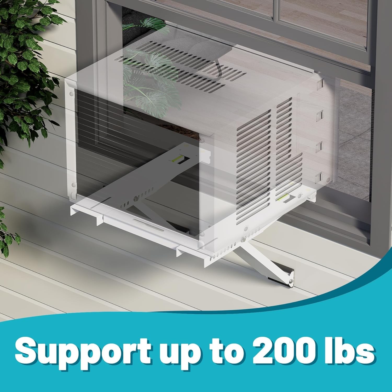 Window Air Conditioner Bracket Support Up to 200 lbs for 5 000 to 22 000 BTU AC