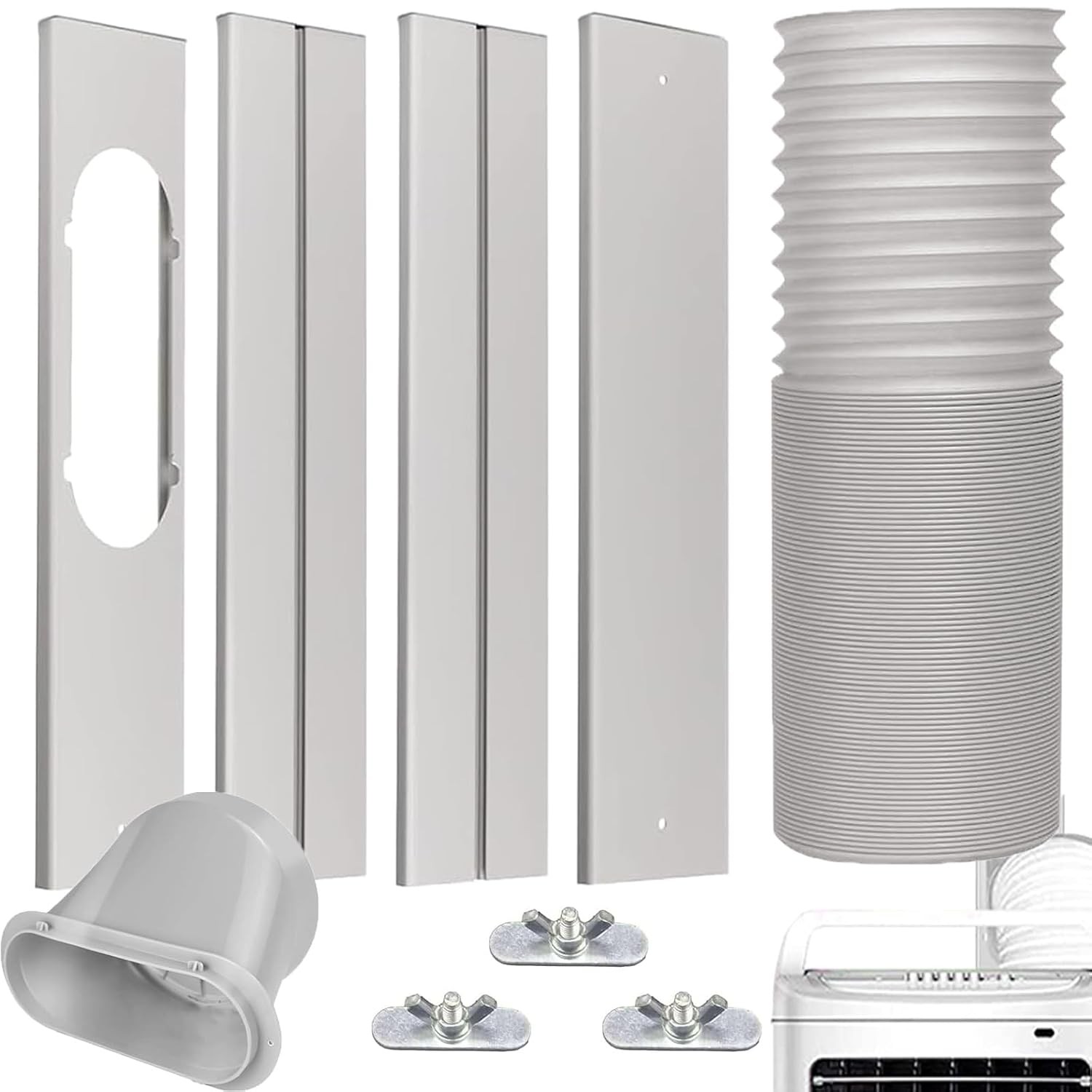 Portable Air Conditioner Window Vent Kit 59&Prime; Exhaust Hose Universal Portable