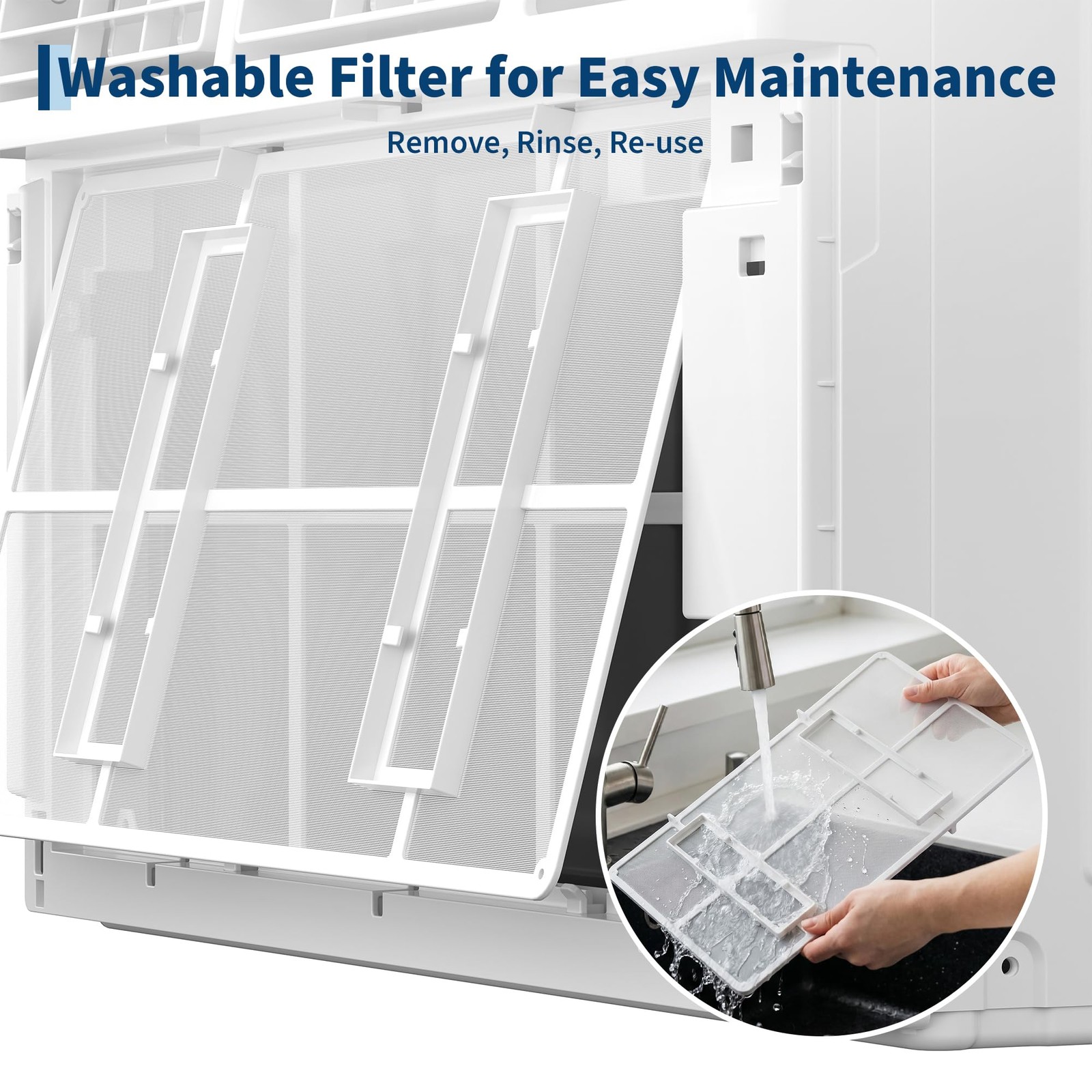 🔝Garvee 10000 BTU Window Air Conditioner cool to 450Sq ft Unit Remote Install K
