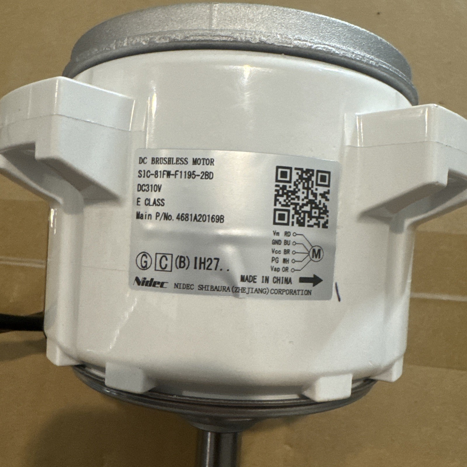 NIDEC AIR CONDITIONER FAN MOTOR 4681A20169B / S1C-81FW-F1195-2BD
