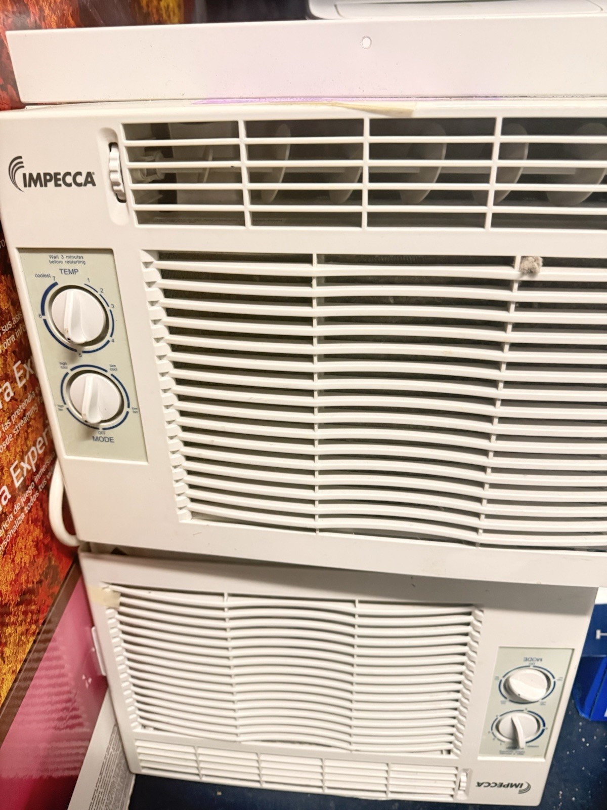 Impecca Window Air Conditioner 5000 BTU 115V White Washable Filter IWA05