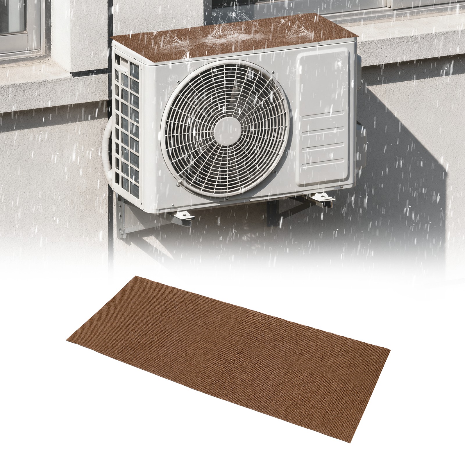 Air Conditioner Drip Cushion 39&Prime;x16&Prime;x5/32&Prime; Self-Adhesive AC Top Pad Brown