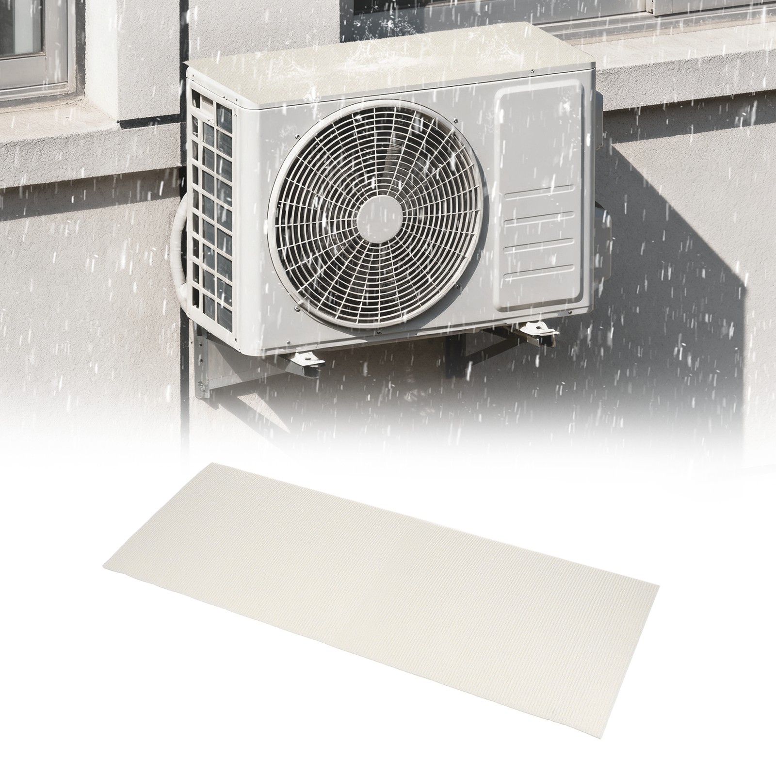 Air Conditioner Drip Cushion 39&Prime;x12&Prime;x5/32&Prime; Self-Adhesive AC Top Pad White