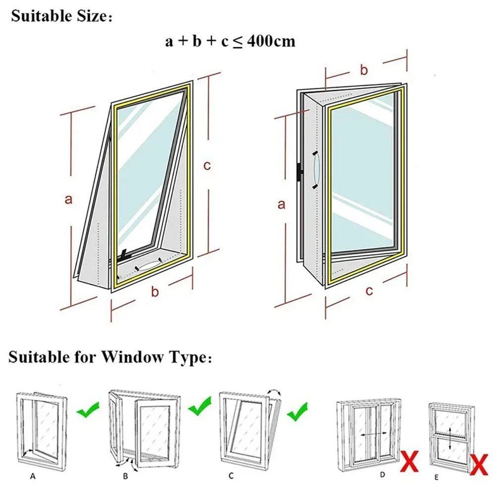 Window Seal for Portable Air Conditioner, Mobile AC Unit Soft Cloth Sealing, Sto