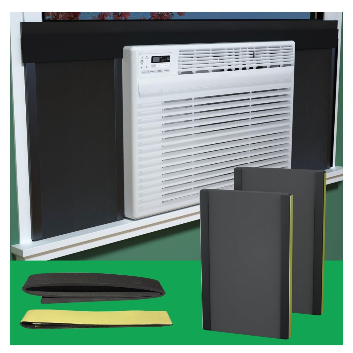 Window Air Surround Foam Insulation Panels, for Air Conditioner Side Insulating
