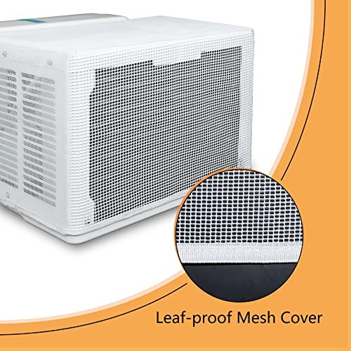 Window AC Cover for U-Shaped Window Air Conditioner Unit,Mesh Design Window