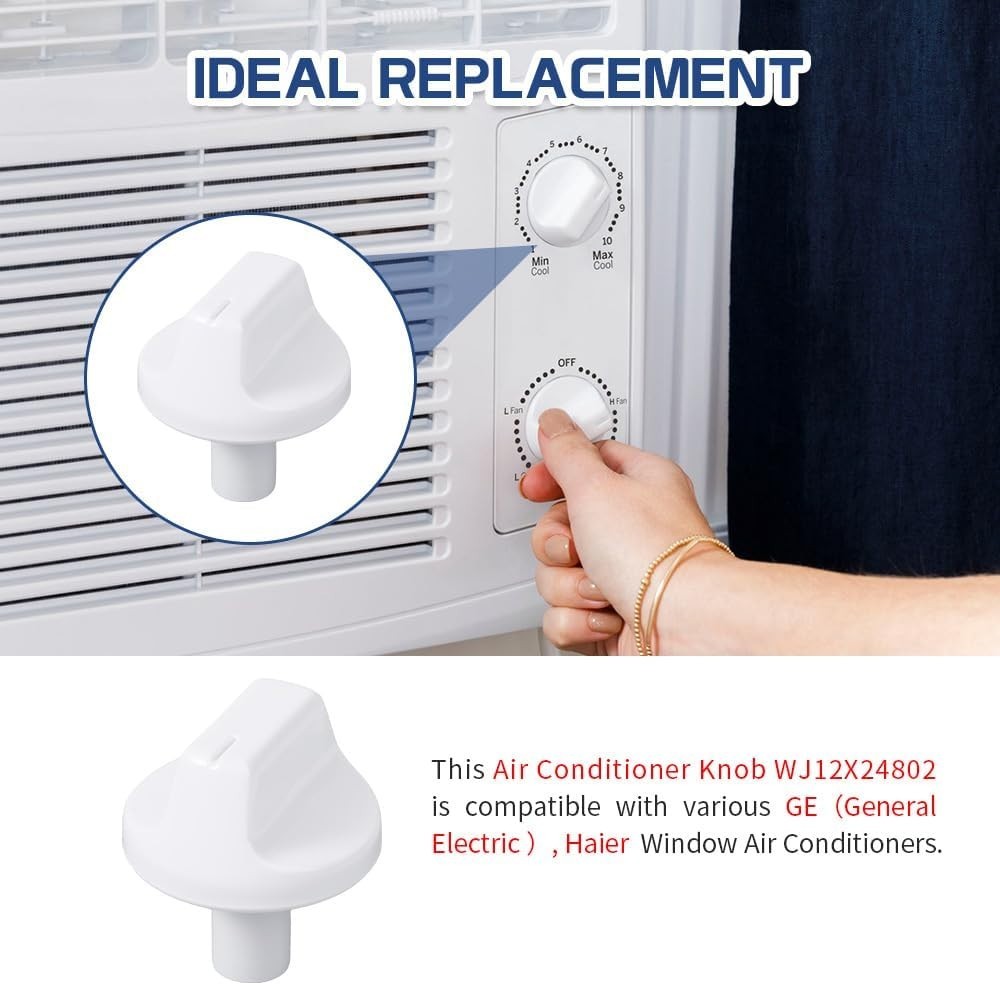 Compatible WJ12X24802 Air Conditioner Knobs, 2 Pack Replacement for GE/Haier