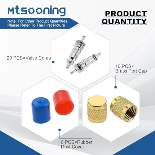 R12 R22 R410A Valve Core Remover Installer Kit,3PCS 45°Ball Valve Adapter |