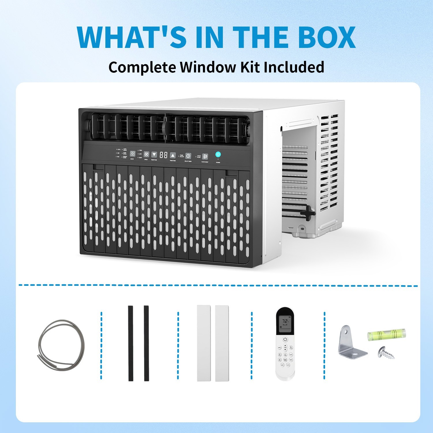 U-Shaped Window Air Conditioner 12000 BTU-6300DOE Window AC Unit Quiet 6 Modes