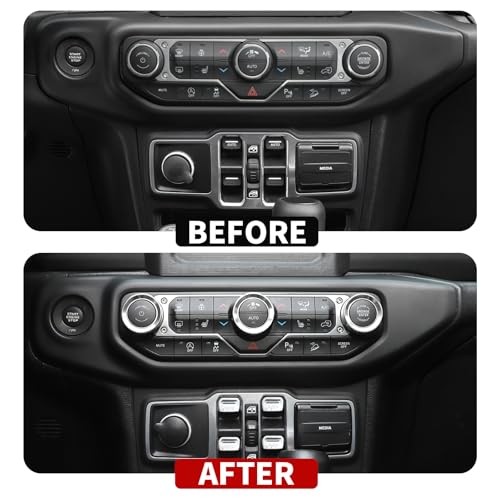 JL Switch Button Covers Window Control Air Conditioner Headlight Volume silver