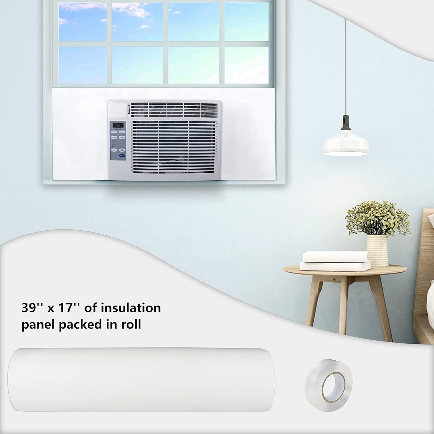 BJADE&rsquo;S Window Air Conditioner Side Insulated Foam Panel One-piece Full Surround