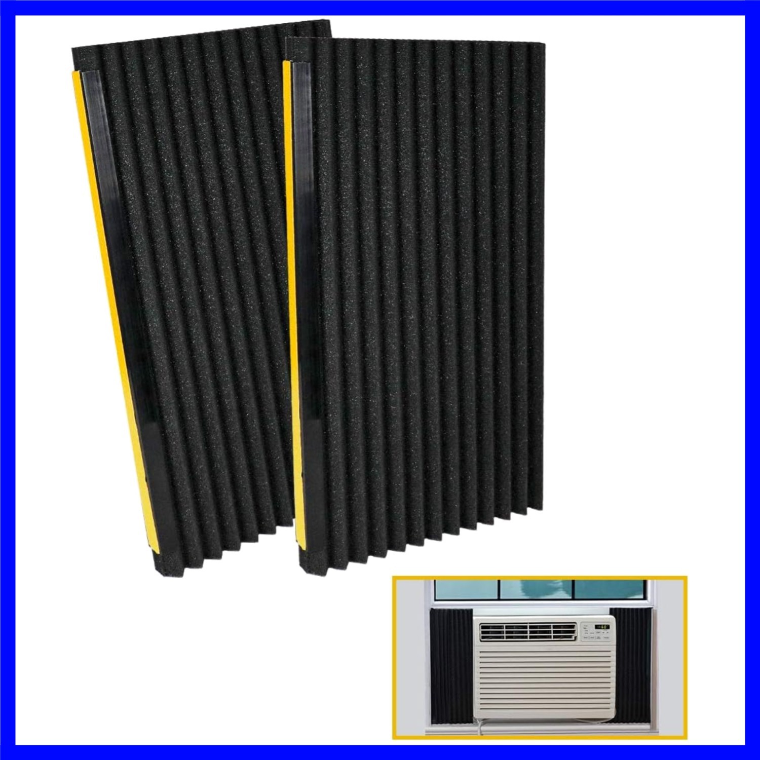 2 Pack AC Insulation Foam Panels, 17in x 9in for Energy Efficiency & Comfort