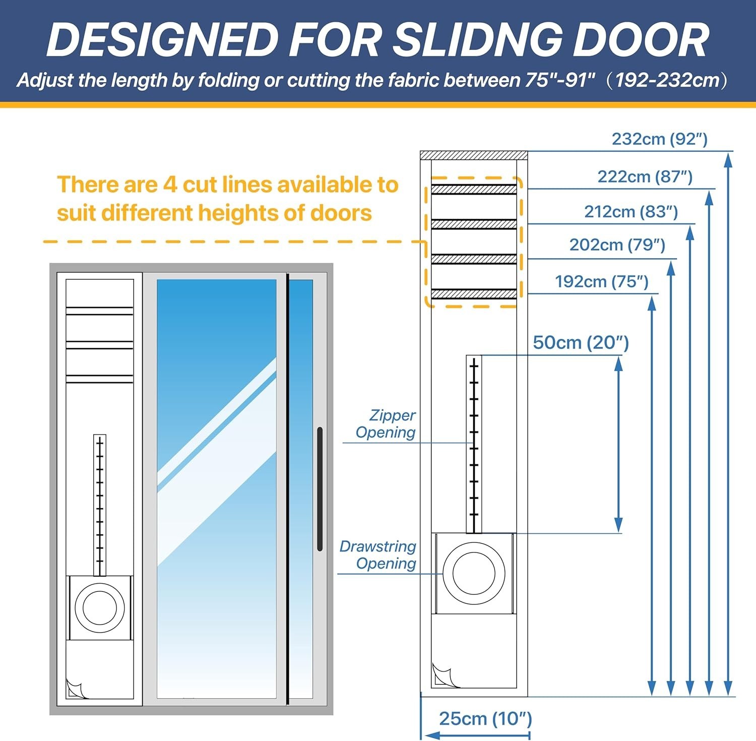 Portable AC Window Vent Kit for Sliding Door, 100% Sealing Portable Air Conditio