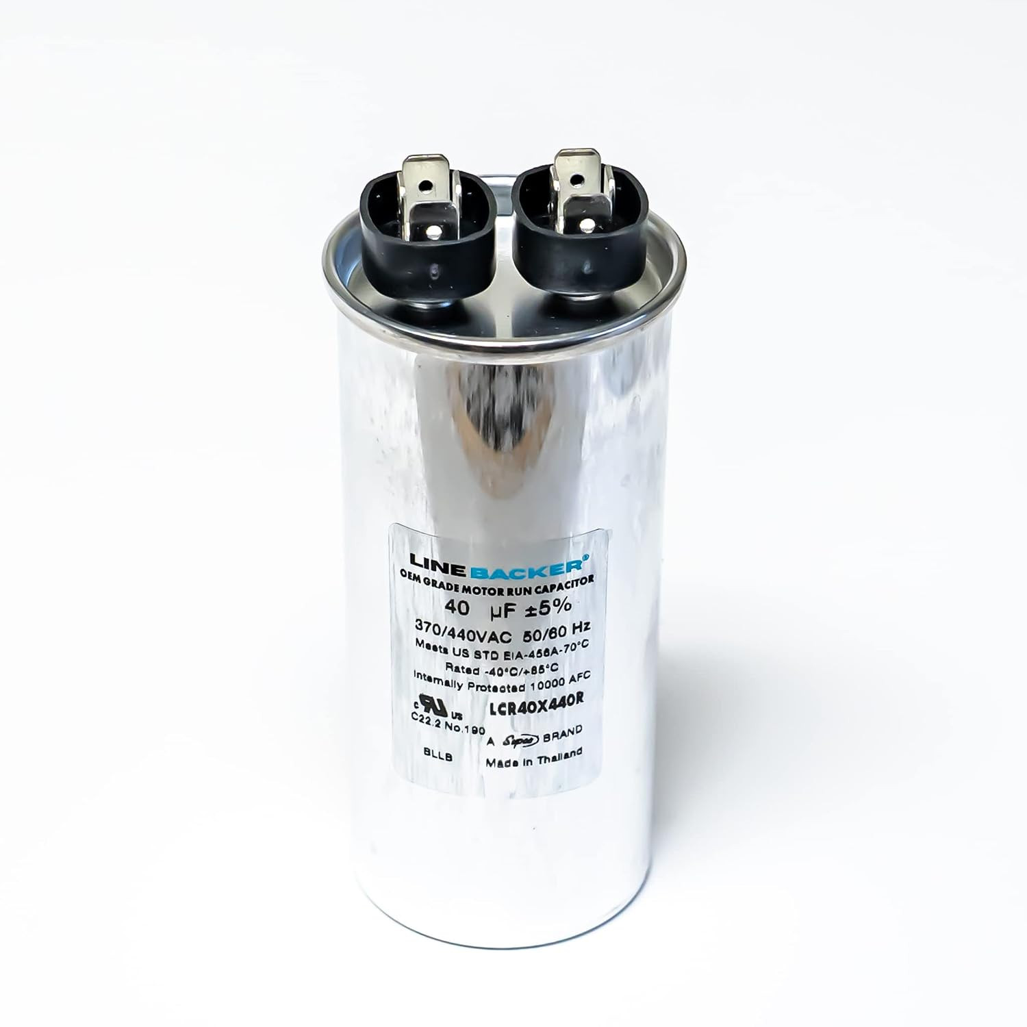 Capacitor round Run 40 Uf 370/440 Volts for HVAC Motors Compressors LCR40X440R L