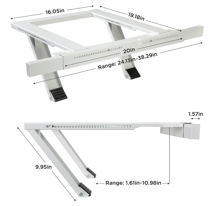 Ivation Air Conditioner Support Bracket, Heavy Duty Steel, Holds Up to 200lbs
