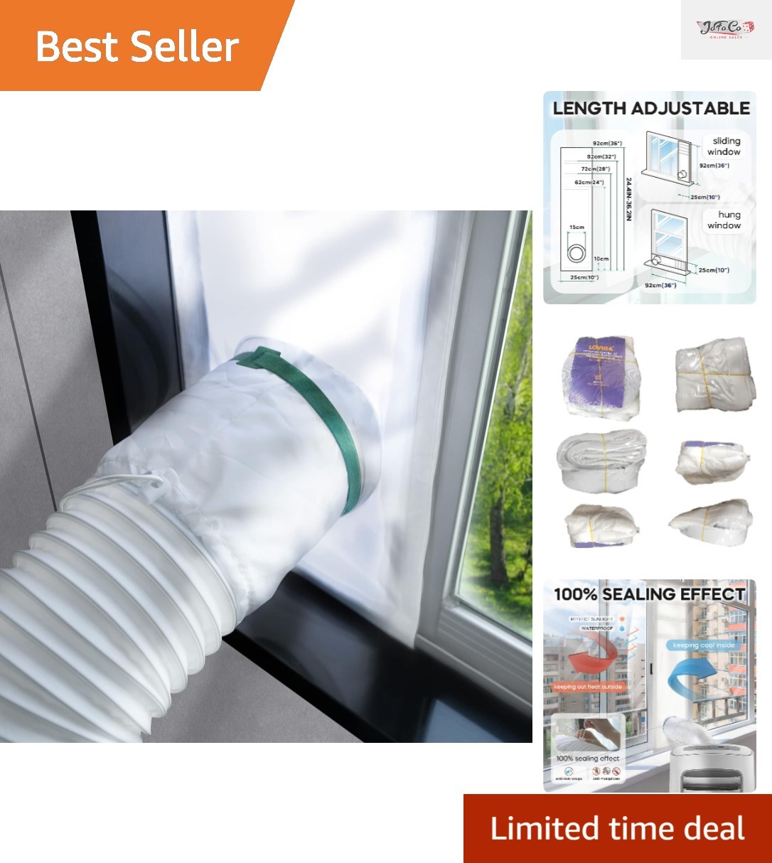 Fast Cooling AC Window Seal Kit 10×24~36 Inch – Easy Installation & Insect Proof